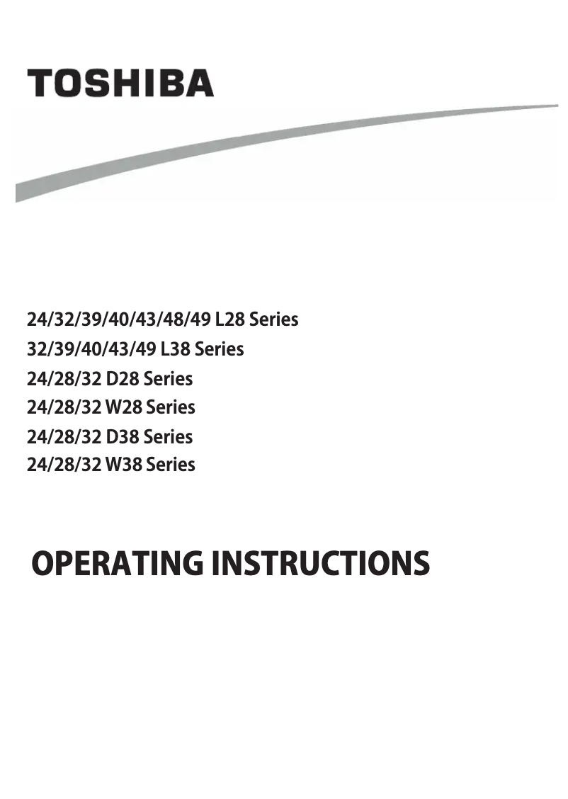 Page n°1 - Manuel utilisateur Toshiba 40L3863DB