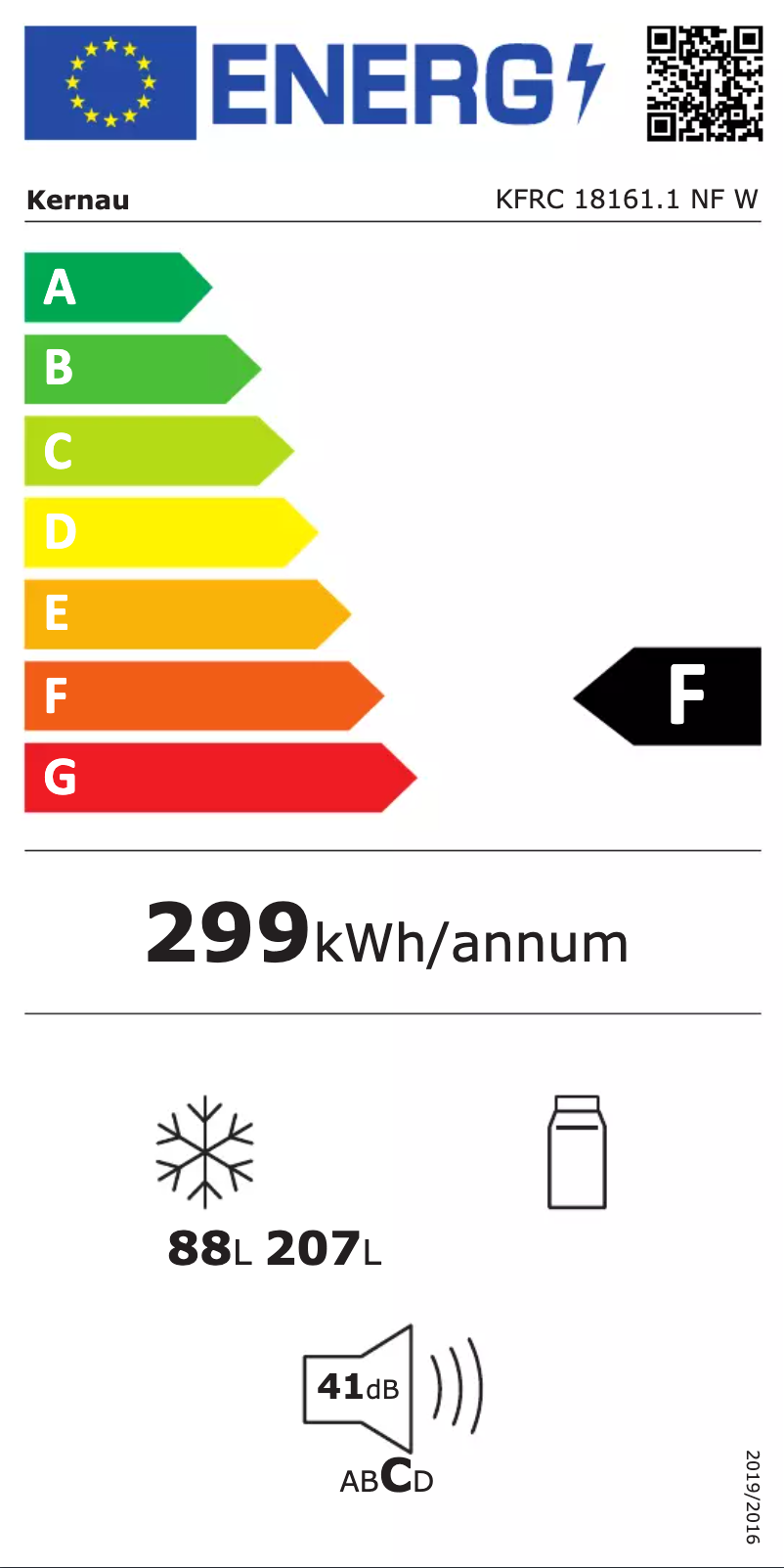 Page n°1 - Label énergétique Kernau KFRC 18161 NF X