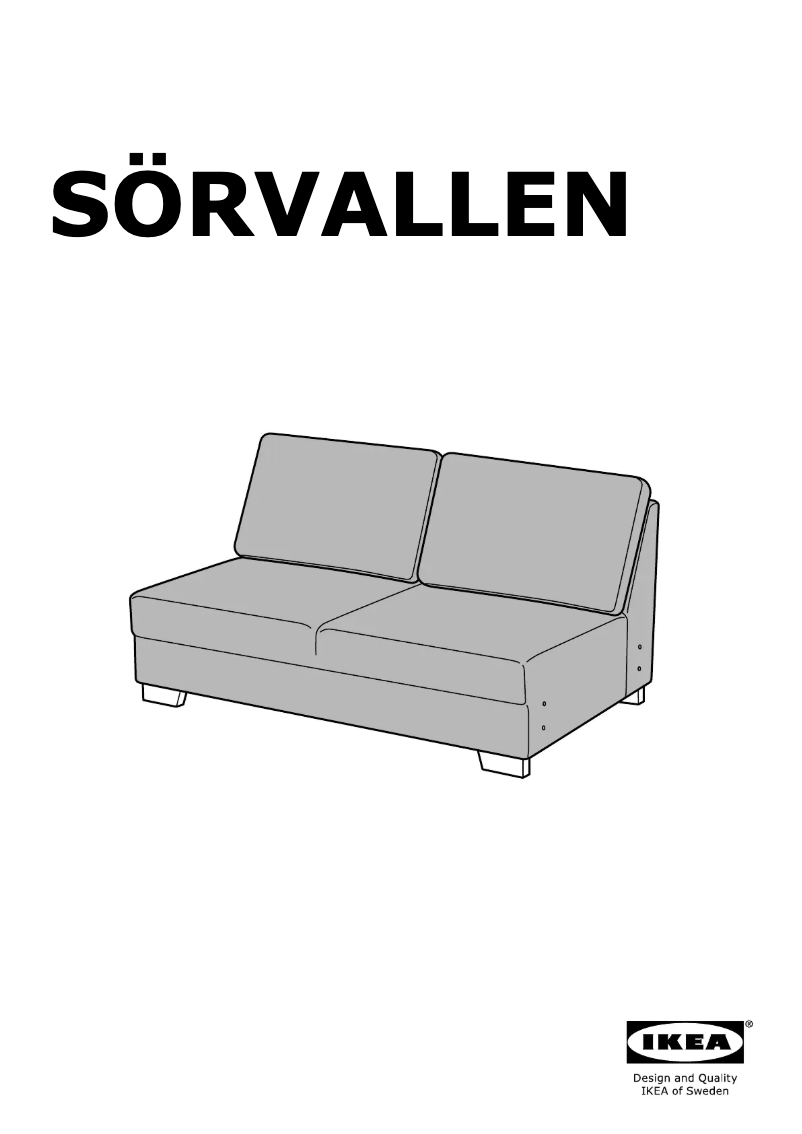 Page 1 de la notice Manuel utilisateur Ikea SÖRVALLEN 404.383.96