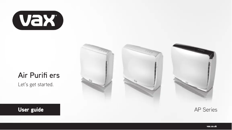 Page 1 de la notice Manuel utilisateur Vax AP01