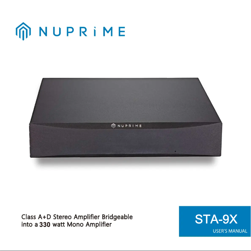 Page n°1 - Manuel utilisateur NuPrime STA-9X