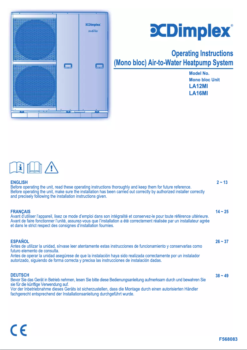 Page n°1 - Manuel utilisateur Dimplex LA6MI