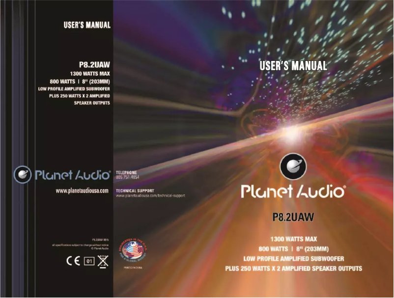Image de la première page du manuel de l'appareil P8.2UAW
