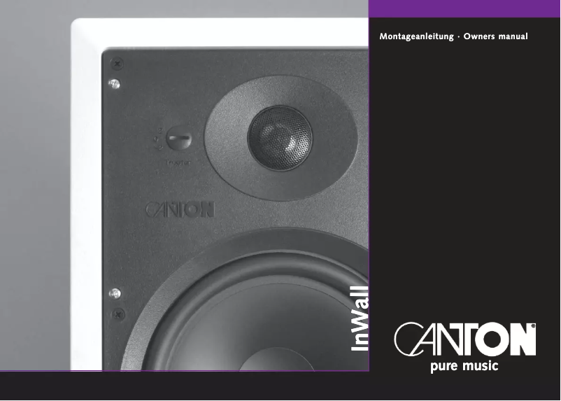 Página 1 del manual Manual de usuario Canton In Wall 800