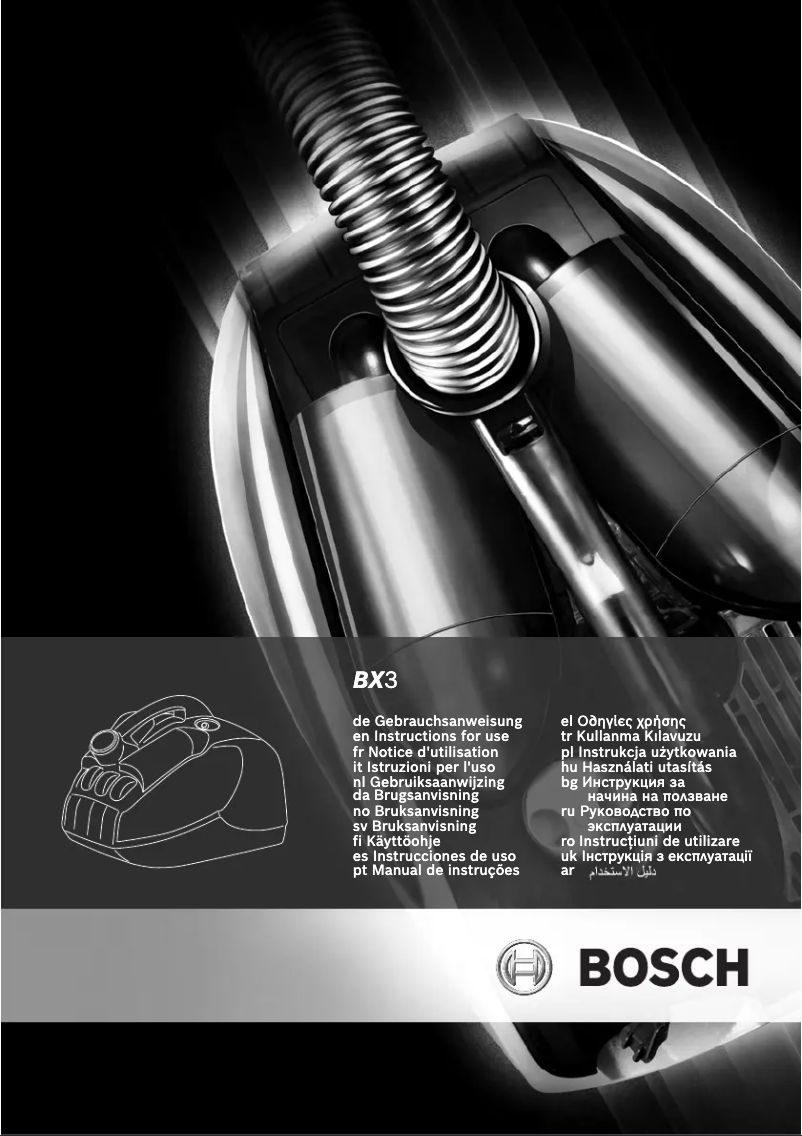 Page 1 de la notice Manuel utilisateur Bosch BX32131