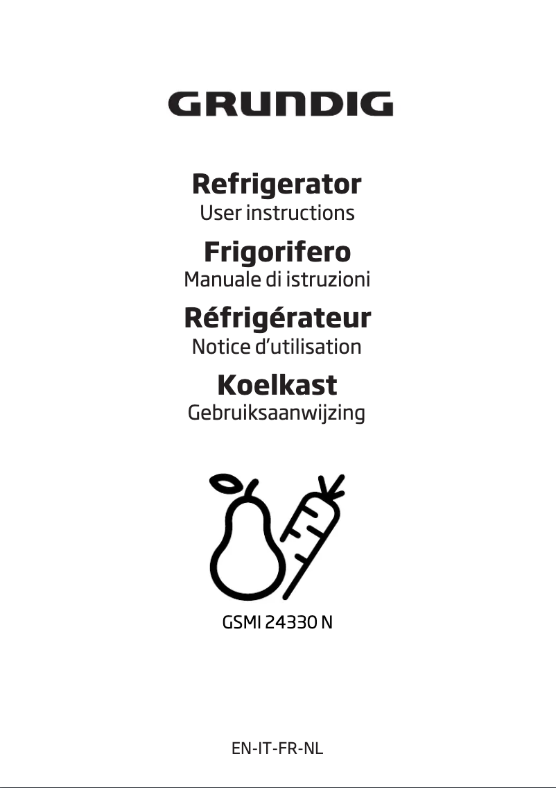 Image de la première page du manuel de l'appareil GSMI24330N