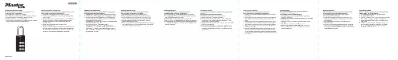 Página 1 del manual Manual de usuario Master Lock 647EURD