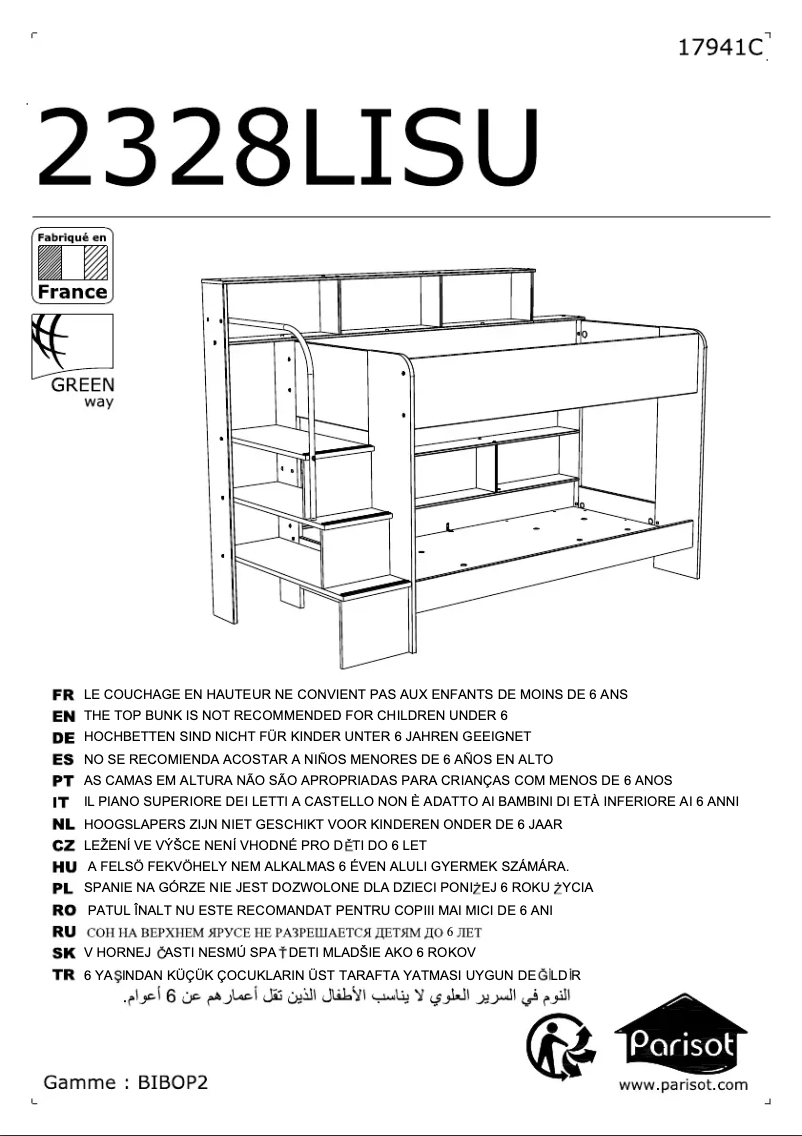 Image de la première page du manuel de l'appareil Bibop 2 2328LISU