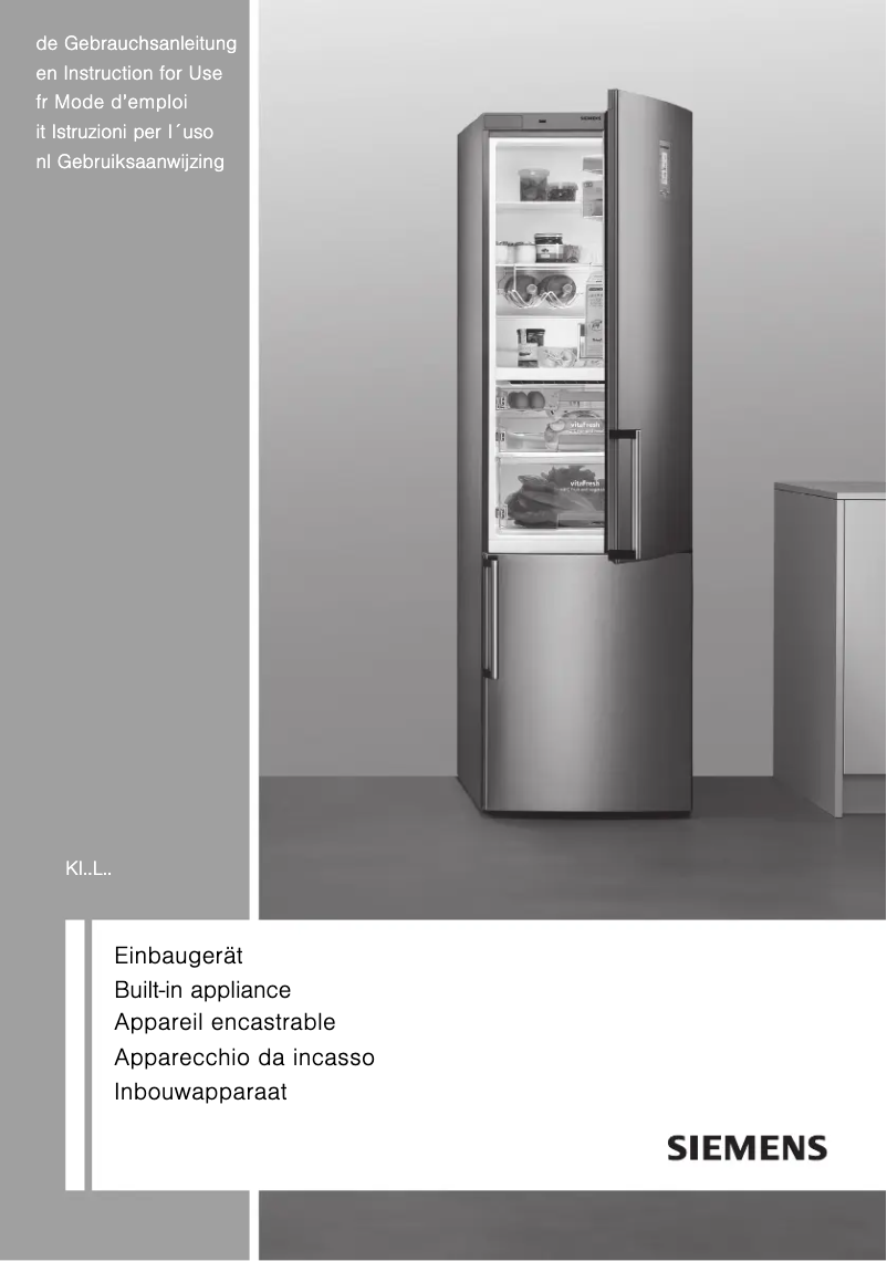 Page n°1 - Manuel utilisateur Siemens KI38LA65