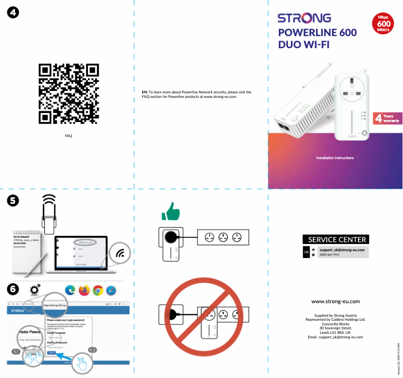 Page 1 de la notice Manuel utilisateur Strong Powerline 600 Duo Wi-Fi