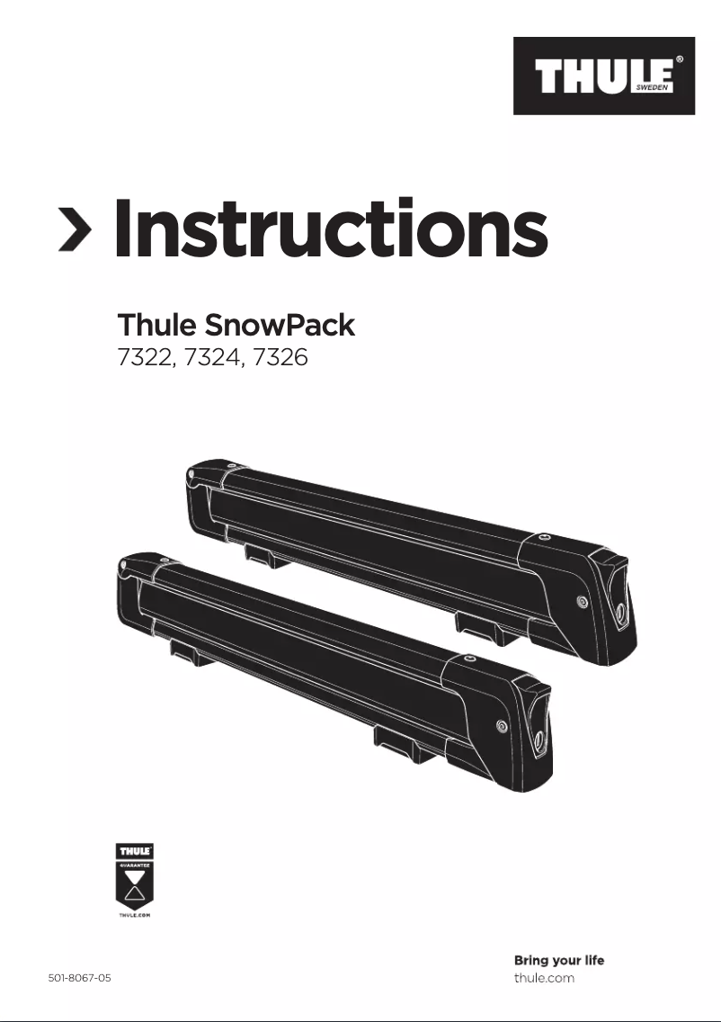Page 1 de la notice Manuel utilisateur Thule SnowPack S