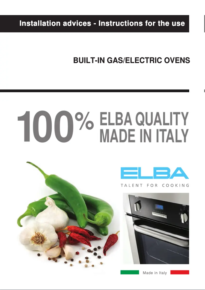 Page 1 of the manual User Manual Elba Elementum E 5 XLX GE