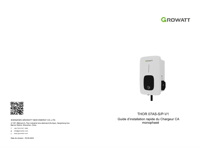 Image de la première page du manuel de l'appareil THOR 07AS-S