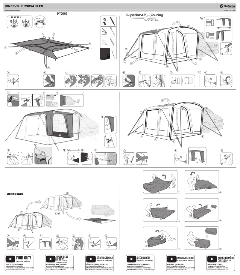 Page 1 de la notice Guide d'installation Outwell Jonesville 290SA Flex