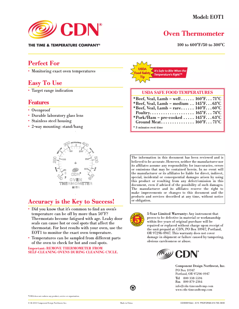 Page n°1 - Manuel utilisateur CDN EOT1