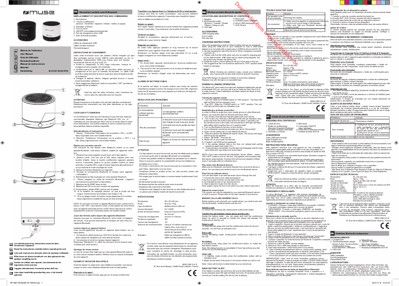 Image de la première page du manuel de l'appareil M-300 BTA