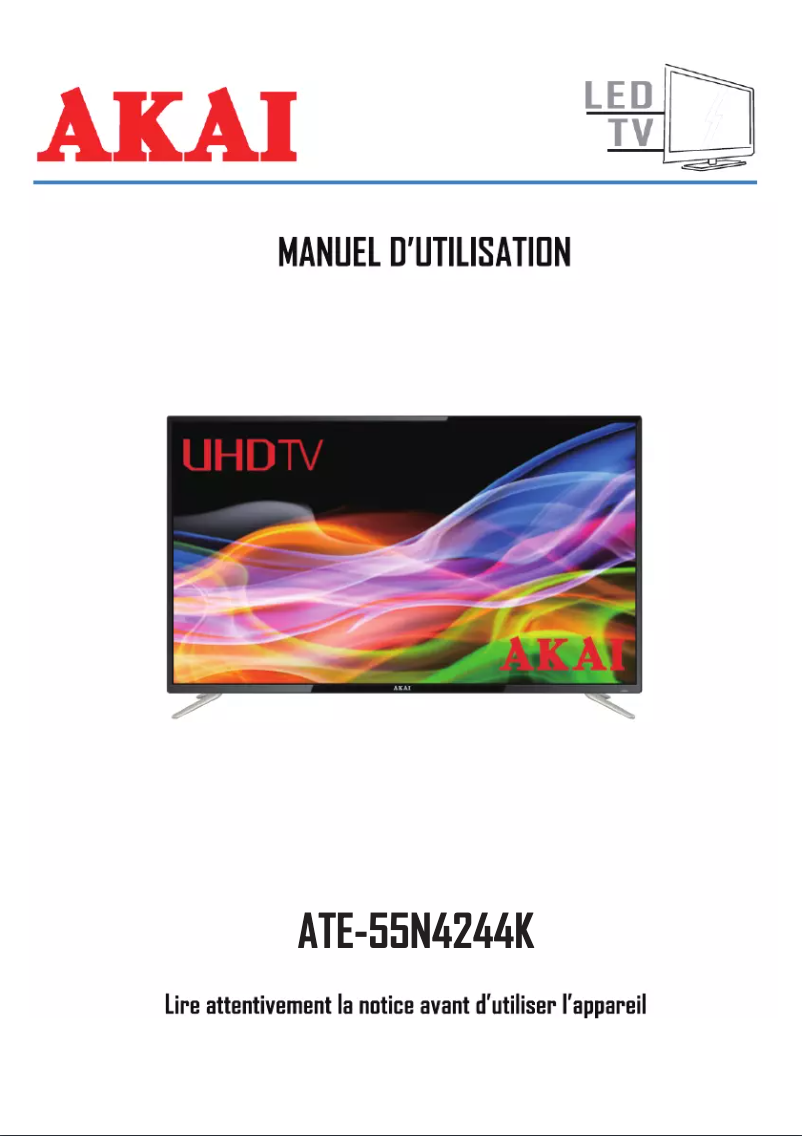 Page 1 de la notice Manuel utilisateur AKAI ATE-55N4244K