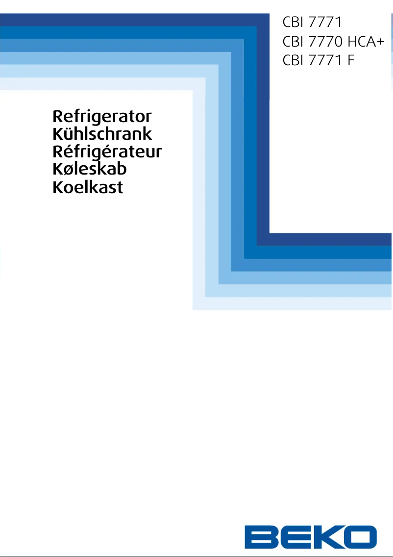 Page n°1 - Manuel utilisateur Beko CBI 7770