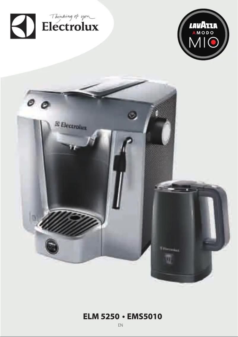 Page 1 de la notice Manuel utilisateur Electrolux Lavazza A Modo Mio ELM 5250
