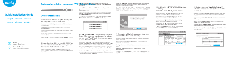 Page n°1 - Guide d'installation Cudy WU1400