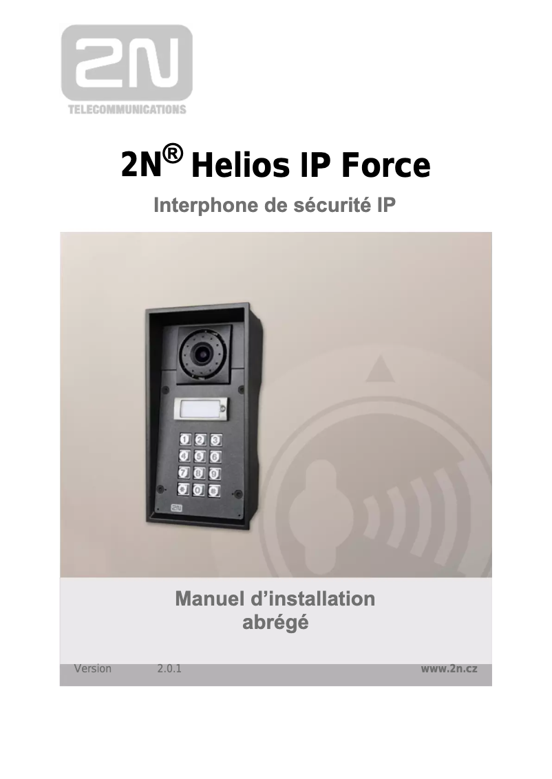 Page 1 de la notice Manuel utilisateur 2N Telecommunications 9151101K