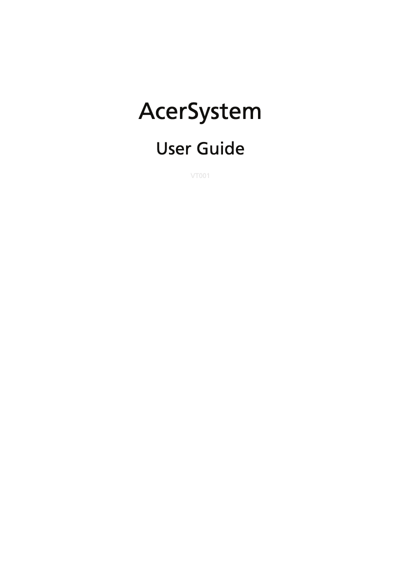 Page n°1 - Manuel utilisateur Acer Veriton L480