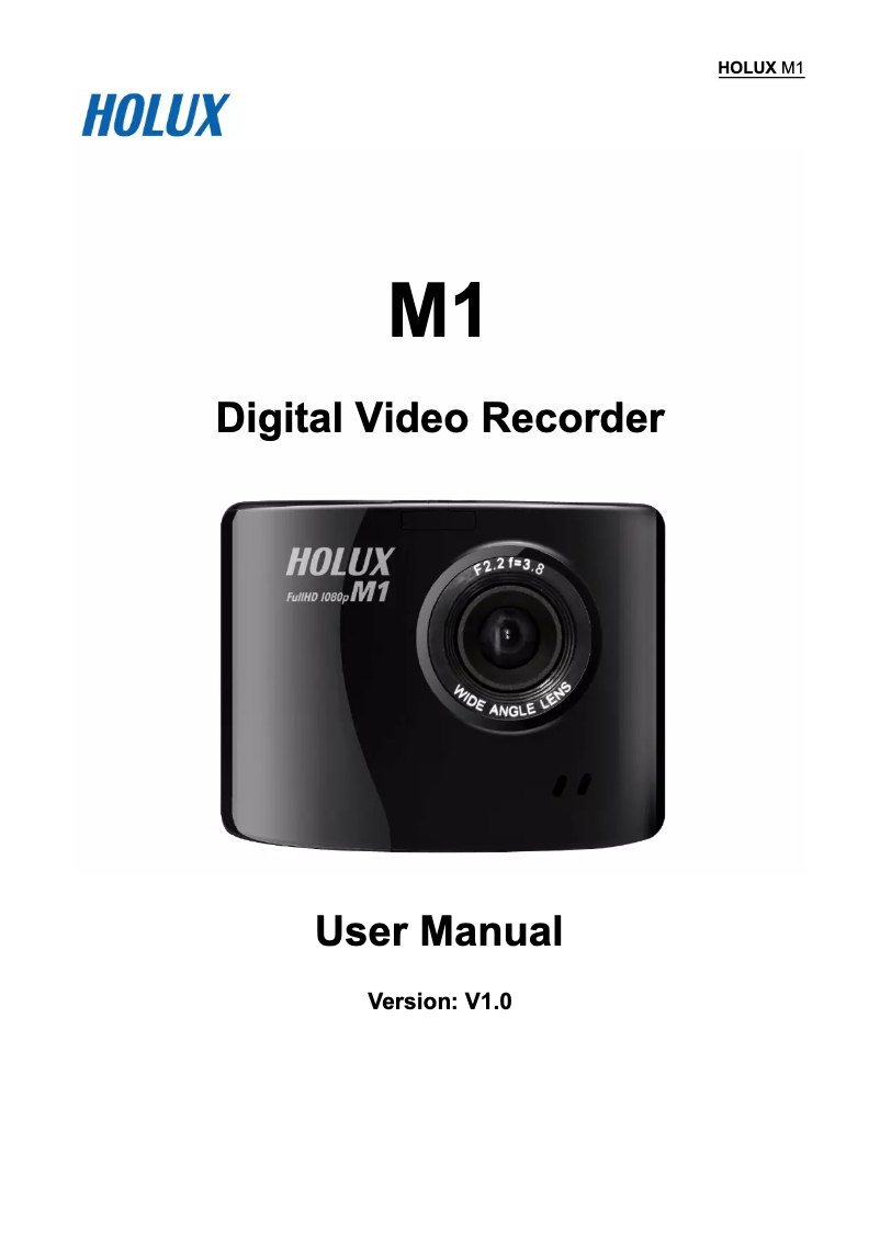 Image de la première page du manuel de l'appareil M1