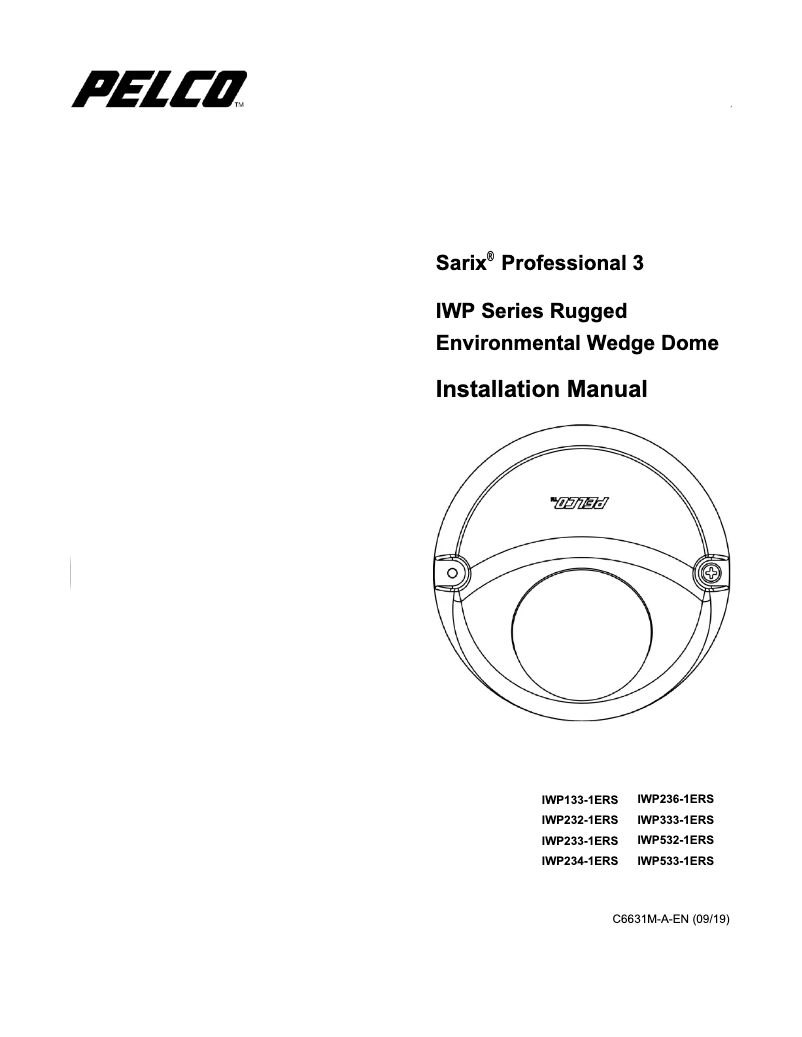 Page n°1 - Manuel utilisateur Pelco Sarix Professional IWP532-1ERS