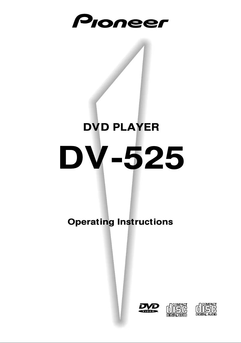Page n°1 - Manuel utilisateur Pioneer DV-525