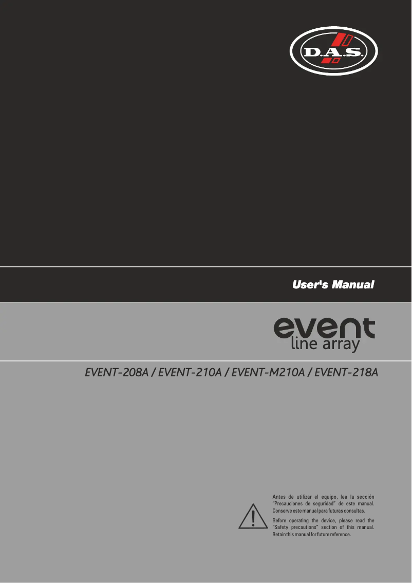 Página 1 del manual Manual de usuario DAS Audio Event-218A