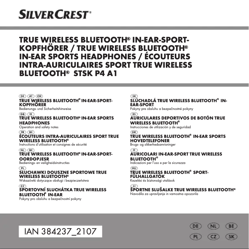 Page n°1 - Manuel utilisateur SilverCrest STSK P4 A1