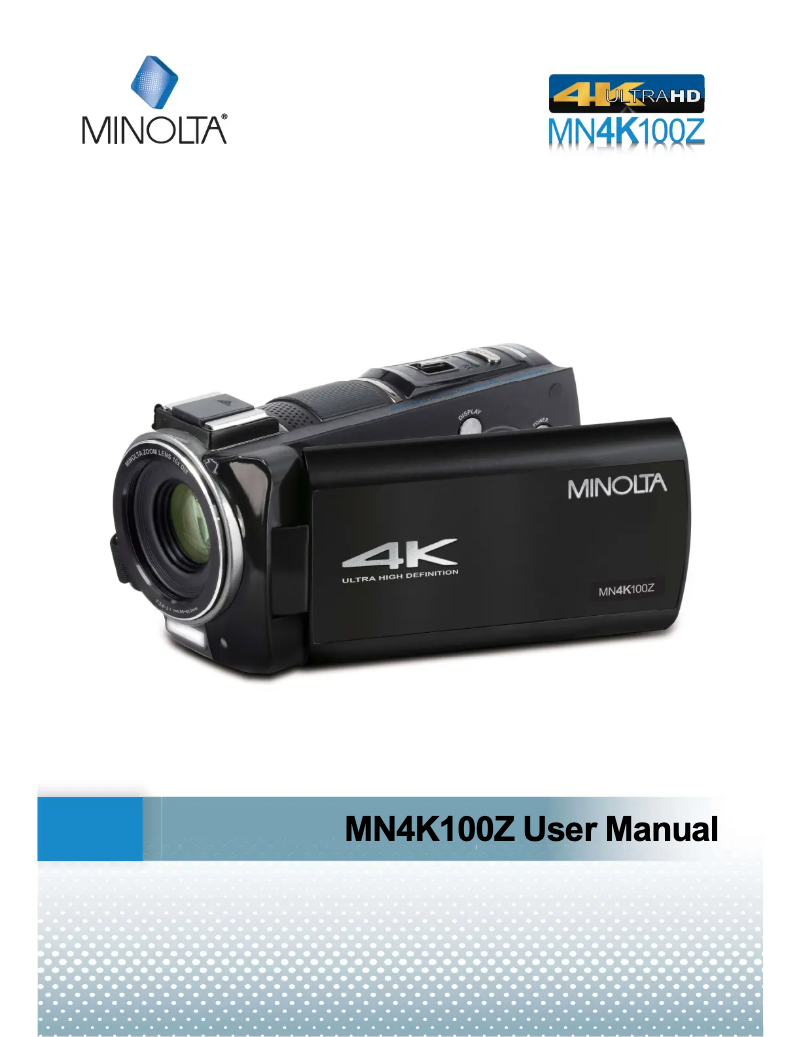 Page 1 de la notice Manuel utilisateur Minolta MN4K100Z