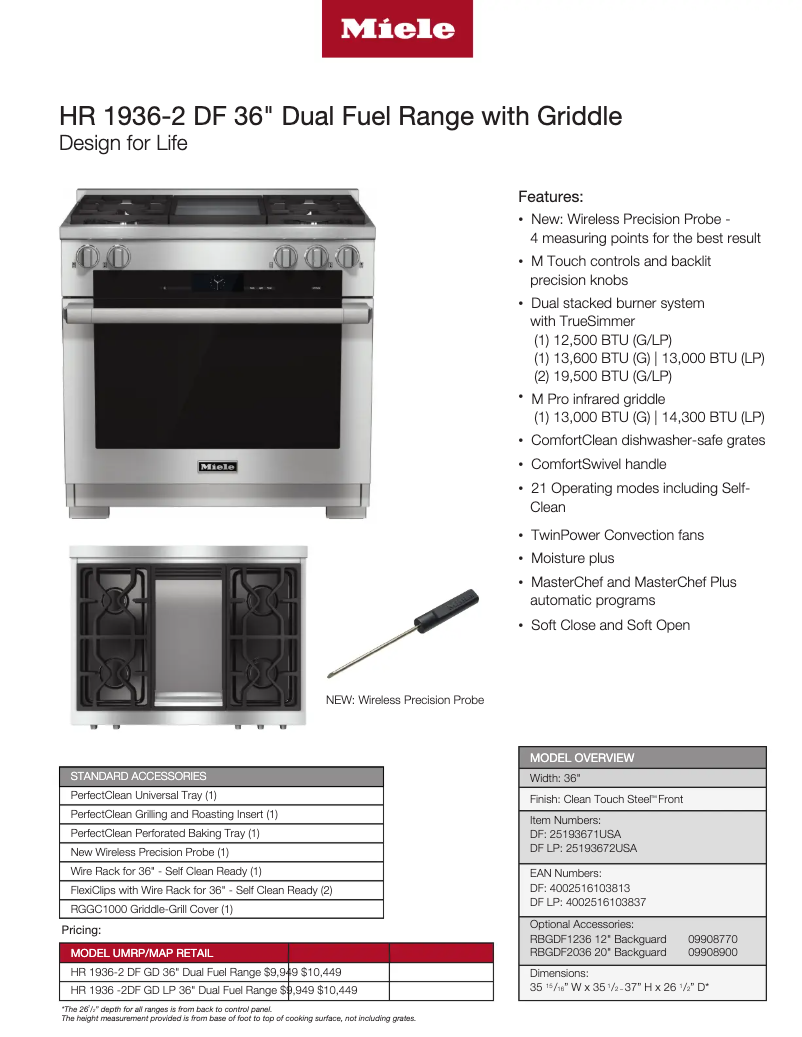 Image de la première page du manuel de l'appareil HR 1936-2 DF