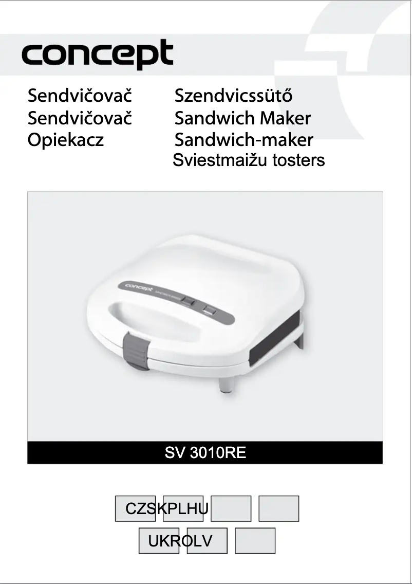 Page 1 de la notice Manuel utilisateur Concept SV-3011