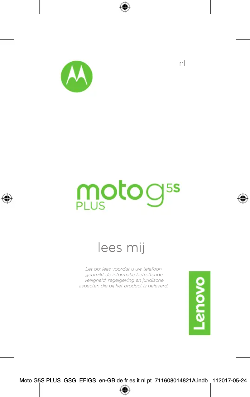 Image de la première page du manuel de l'appareil Moto G5S Plus