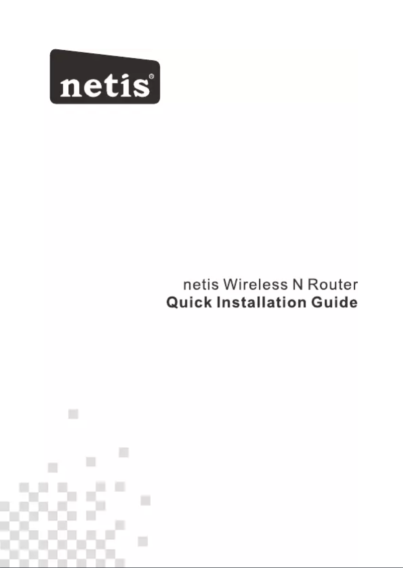 Page n°1 - Manuel utilisateur Netis WF2411