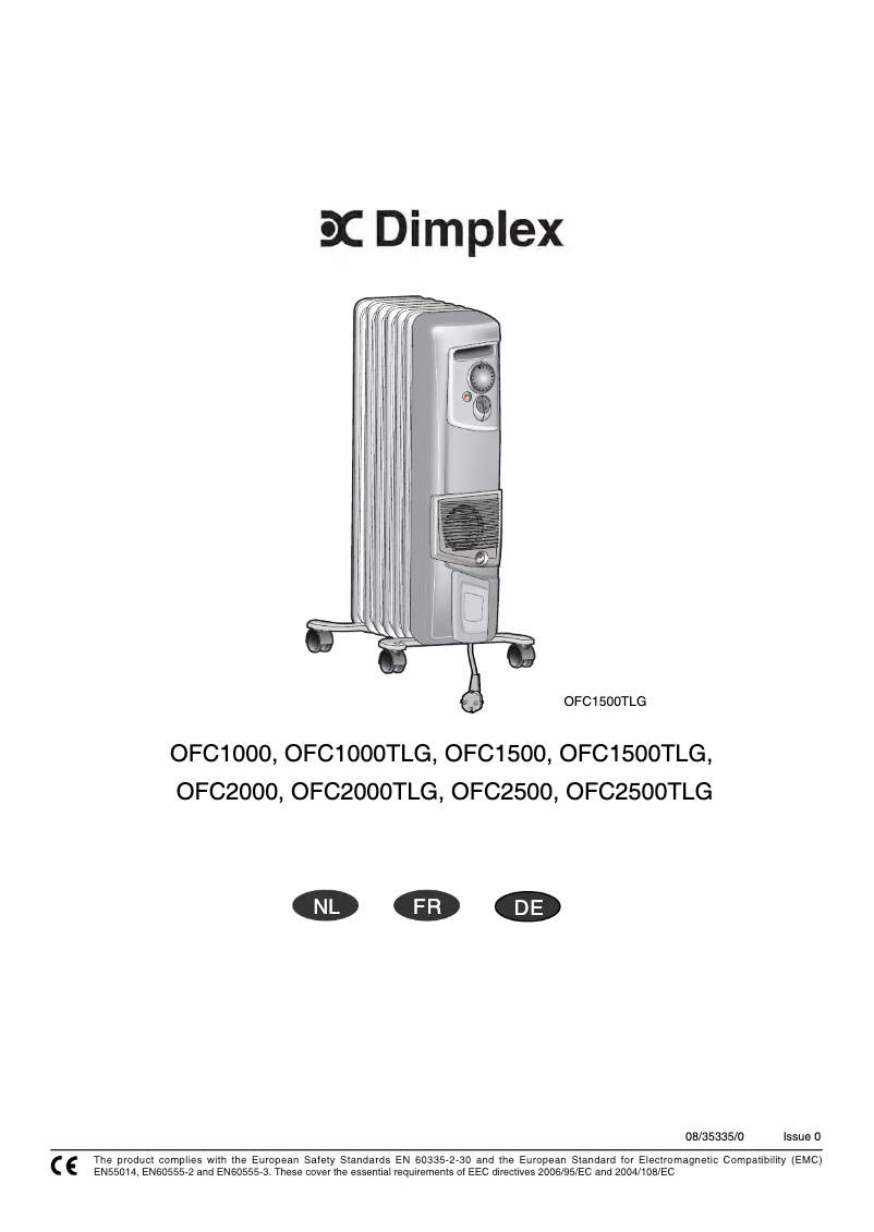Page 1 de la notice Manuel utilisateur Dimplex OFC2000TLG