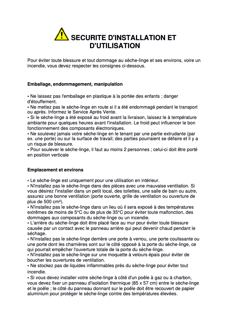 Página 1 del manual Manual de usuario Whirlpool AZA-HP 7671