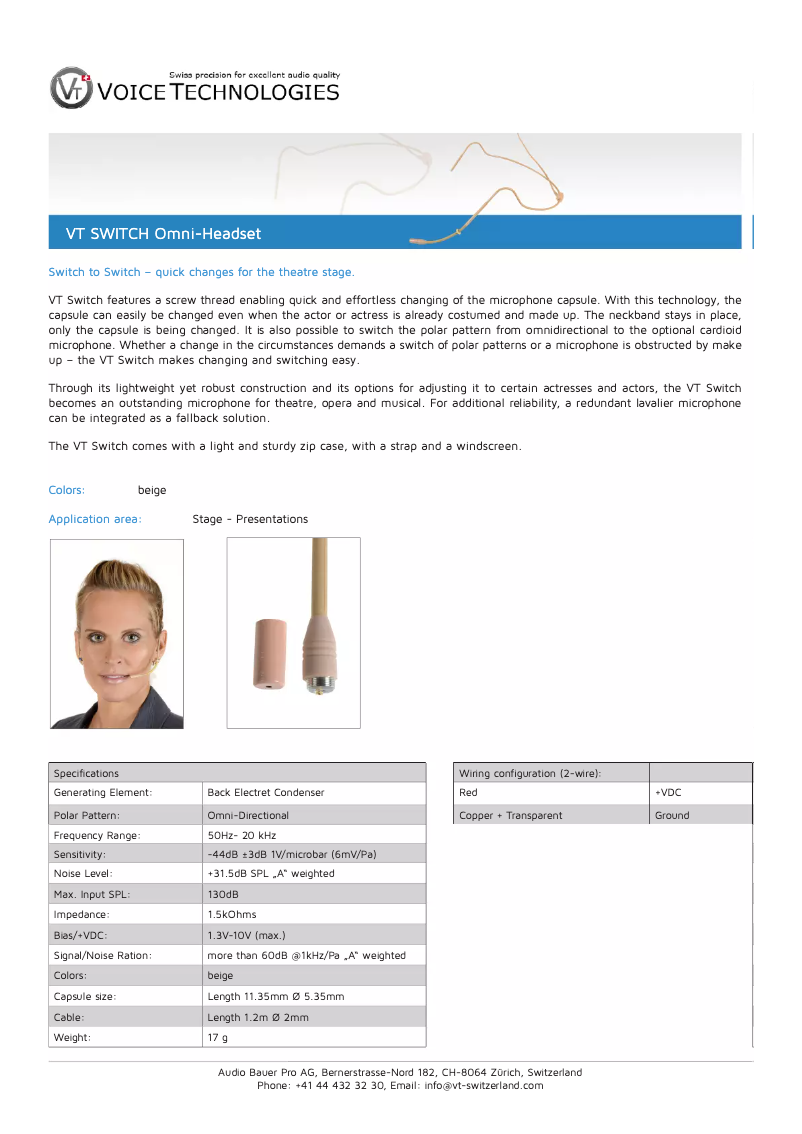 Image de la première page du manuel de l'appareil VT Switch