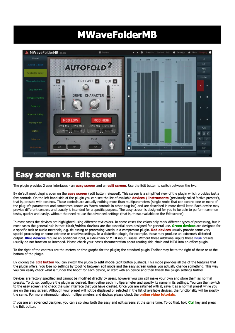 Image de la première page du manuel de l'appareil MWaveFolderMB