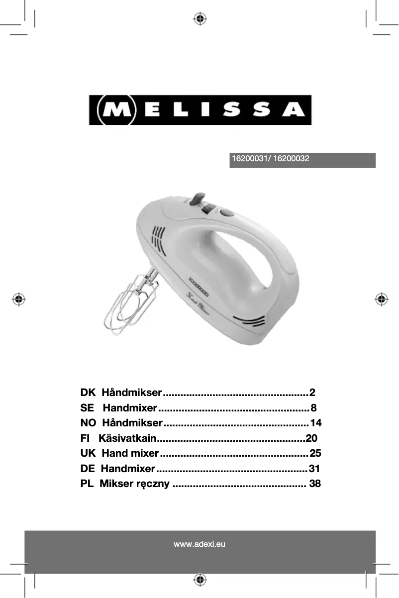 Imagen de la primera página del manual del dispositivo 16200032