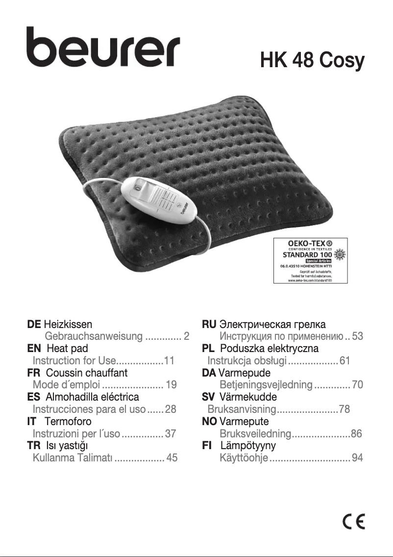 Image de la première page du manuel de l'appareil HK 48 Cosy