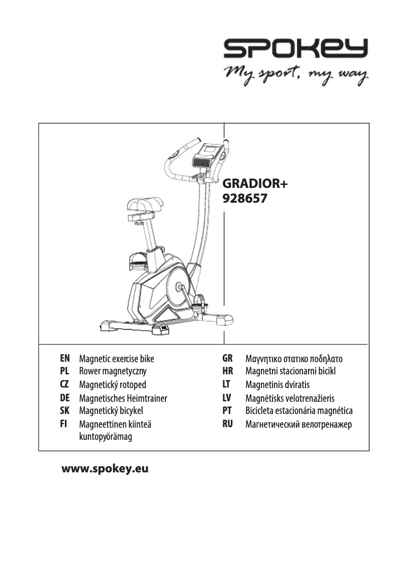 Page 1 de la notice Manuel utilisateur Spokey Gradior+