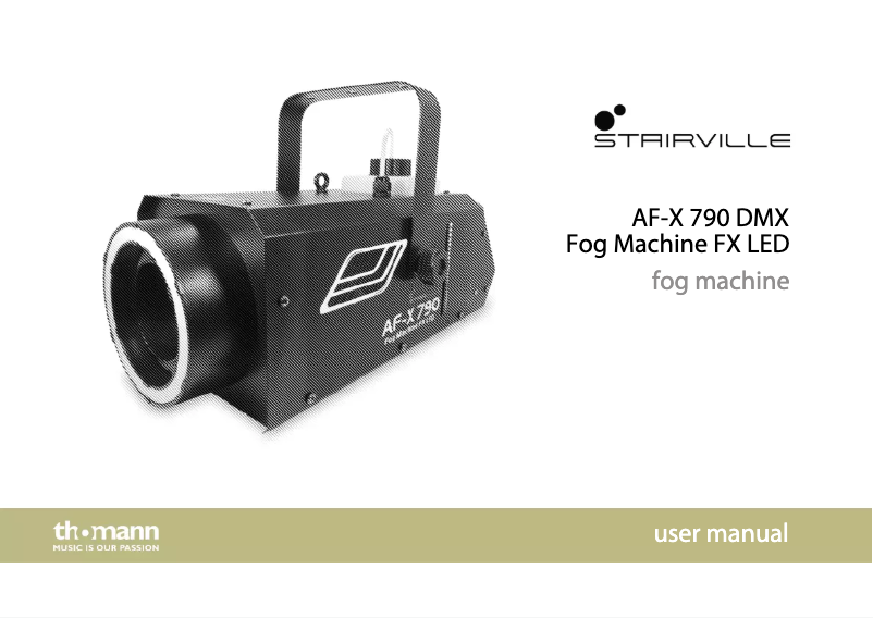 Image de la première page du manuel de l'appareil AF-X 790 DMX