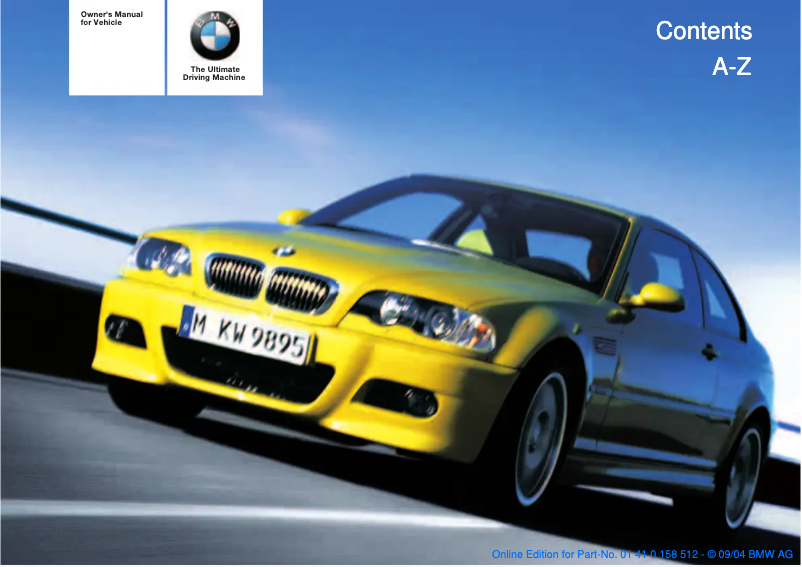 Image de la première page du manuel de l'appareil M3 Coupe (2006)