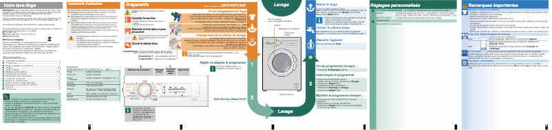 Page 1 de la notice Manuel utilisateur Constructa CWF14B00NL