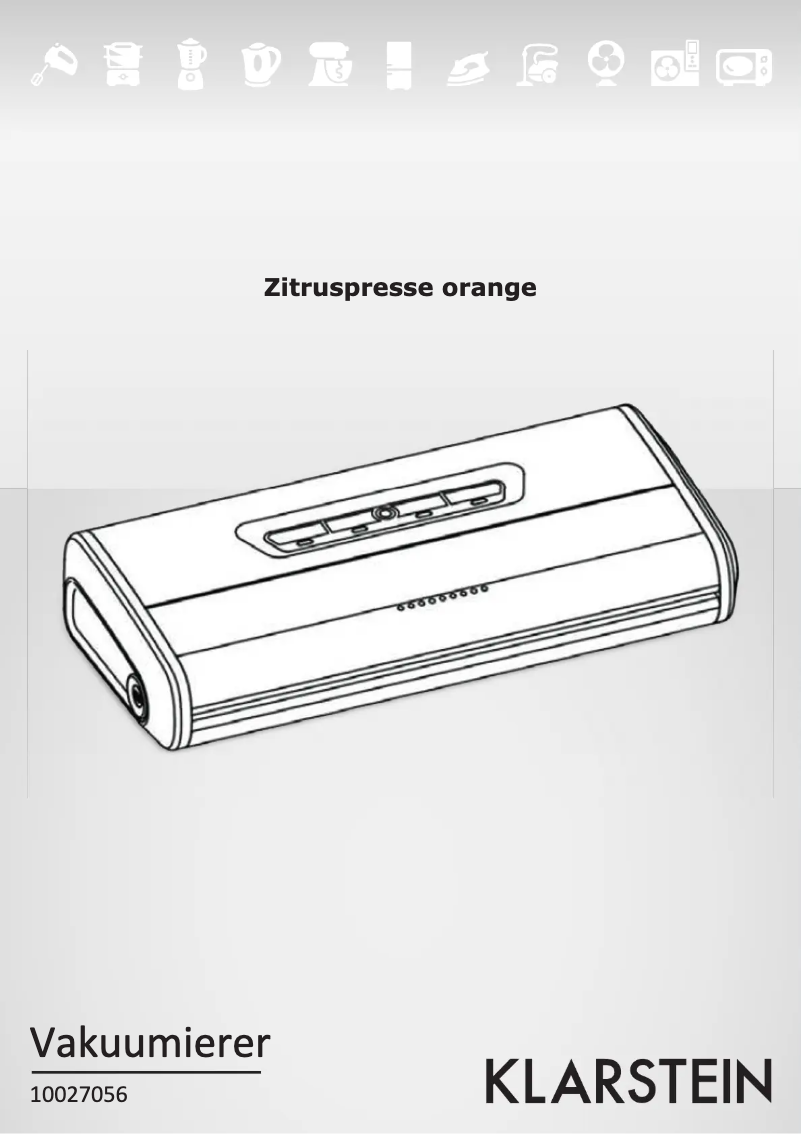 Image de la première page du manuel de l'appareil Foodlocker