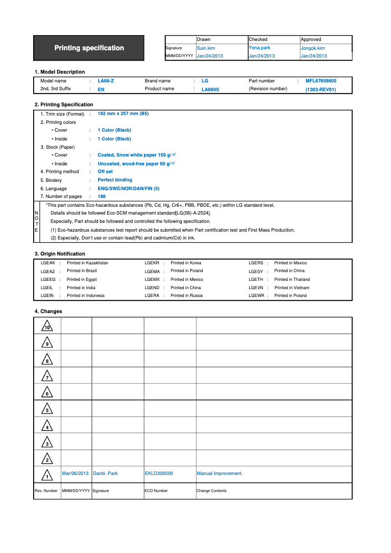 Página 1 del manual Manual de usuario LG 32LN577V