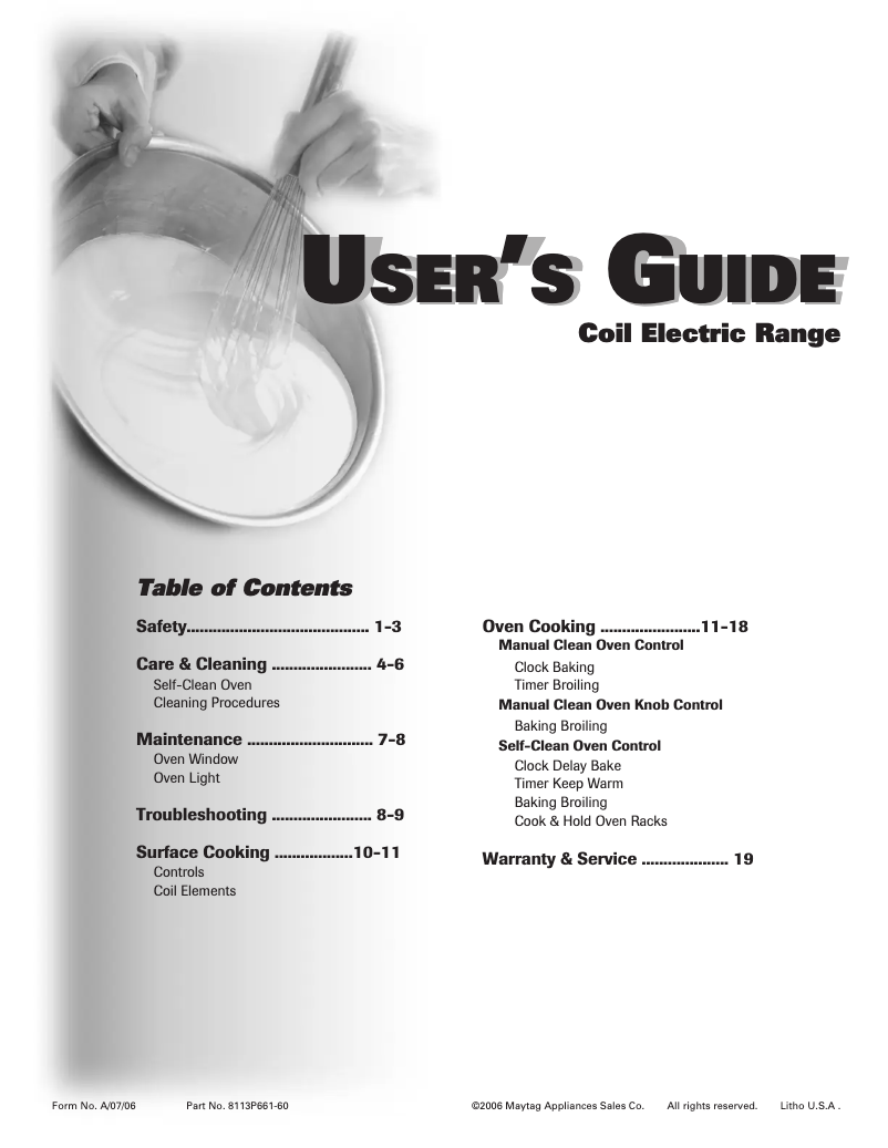 Image de la première page du manuel de l'appareil Magic Chef CER3525AA