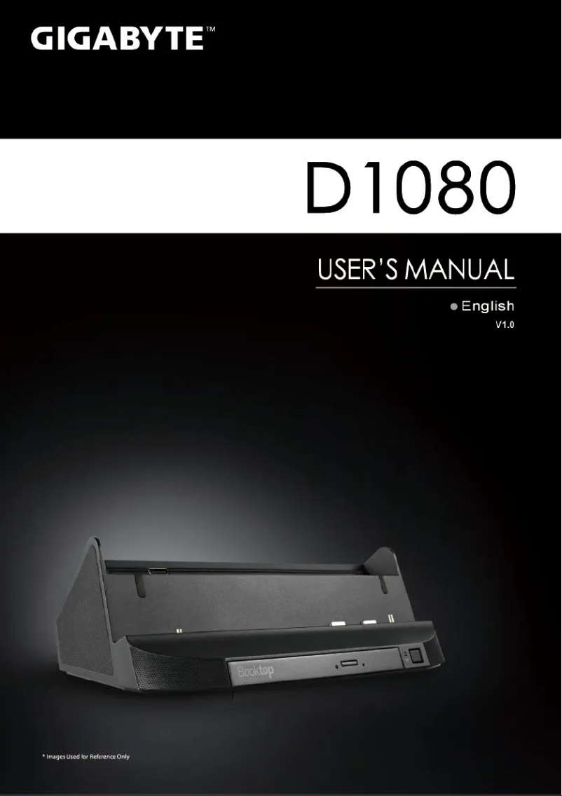 Page 1 de la notice Manuel utilisateur Gigabyte D1080